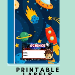 Editable Notebook Label Template, Subject Labels, Printable, Instant ...