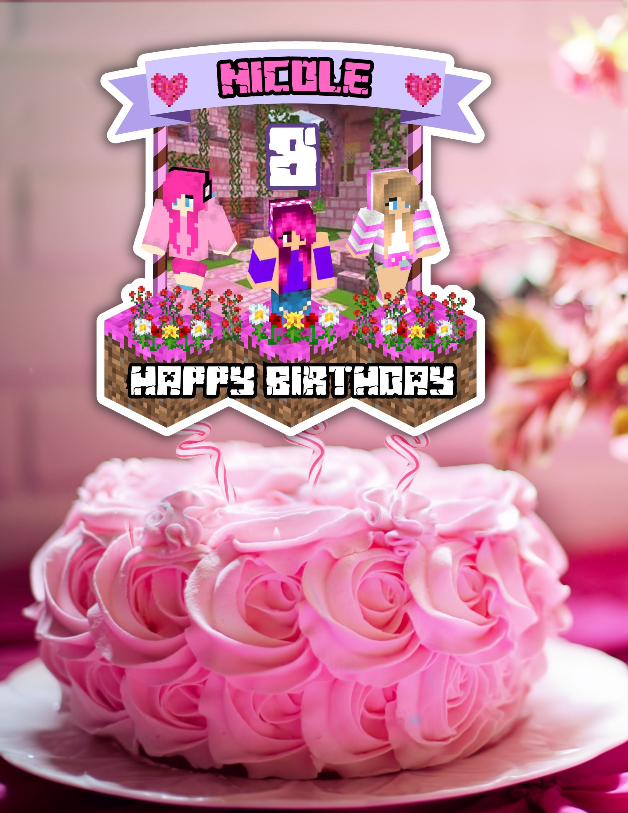 Printable Cake Topper and Cupcake Toppers
