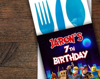 Roblox-Themed Cutlery Pouch, Free Customize, Digital Download, Printable File