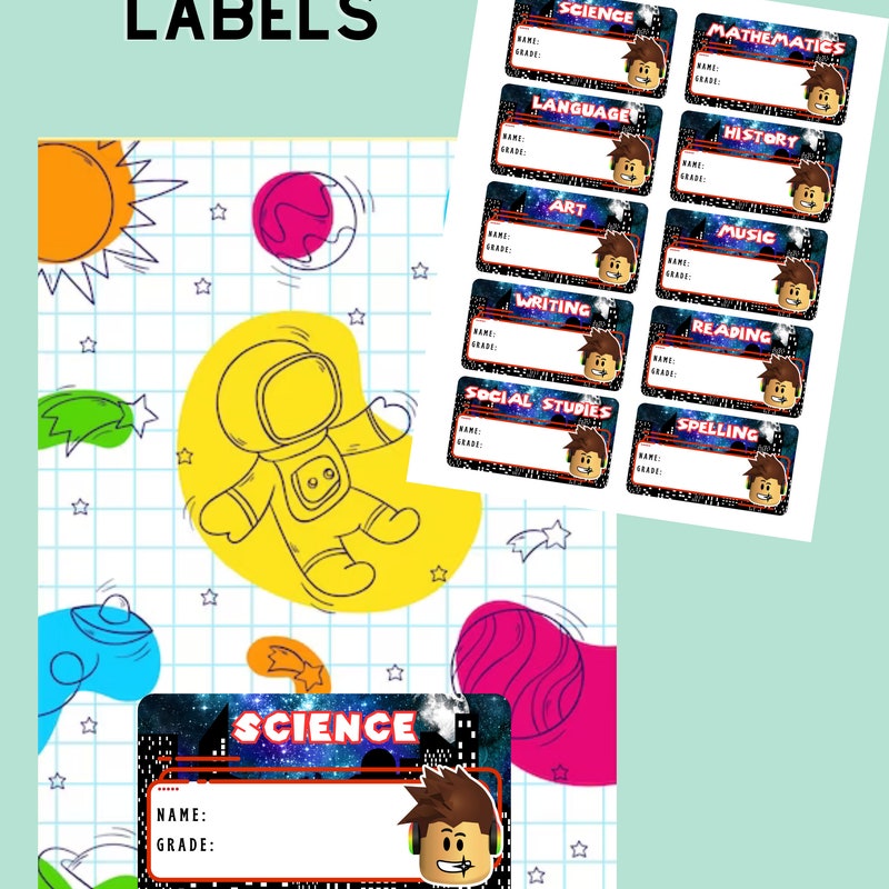 Roblox Notebook Label - Etsy