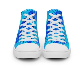 Men’s blue camo high tops shoes