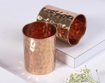 250 ML Copper Tumbler Cup Glass  Copper Drink Glasses Mug, Birthday, Anniversary Gift