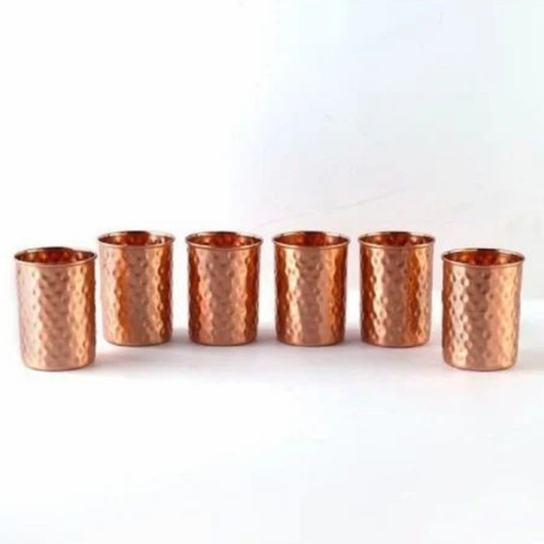 250 ML Copper Tumbler Cup Glass Copper Drink Glasses Mug, Birthday, Anniversary Gift zdjęcie 6