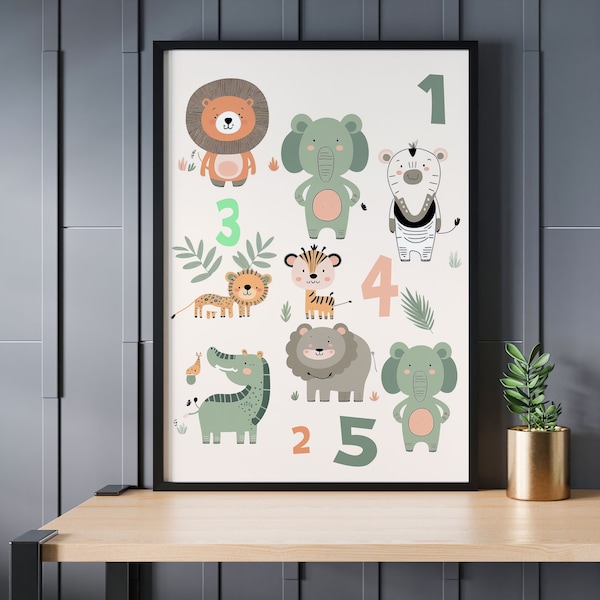 Nursery Wall Art - Nursery Printable Decor - Kids Room Decor - Animal Print