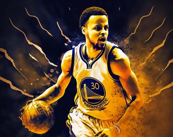 Stephen Curry Poster - Steph Curry shirt design - Ai Generated Art - Digital poster - Midjourney AI art