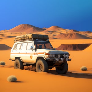 Offroad Toyota - Toyota 4x4 - Vintage Car - Home Decor - Father Gift Idea - Digital Download - AI Generated art