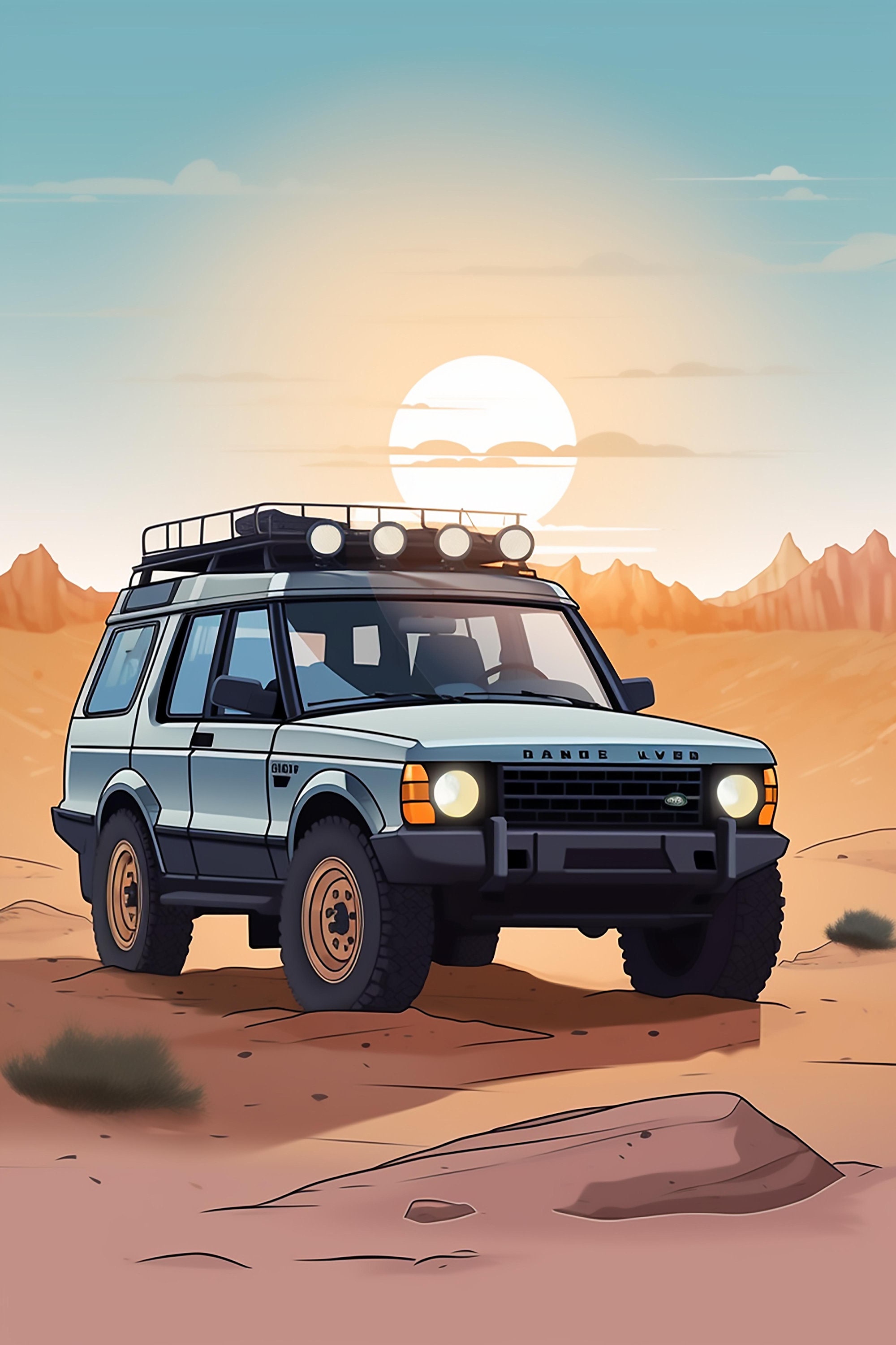 Offroad Adventure - Land Rover Discovery - Wall Art Poster - Home