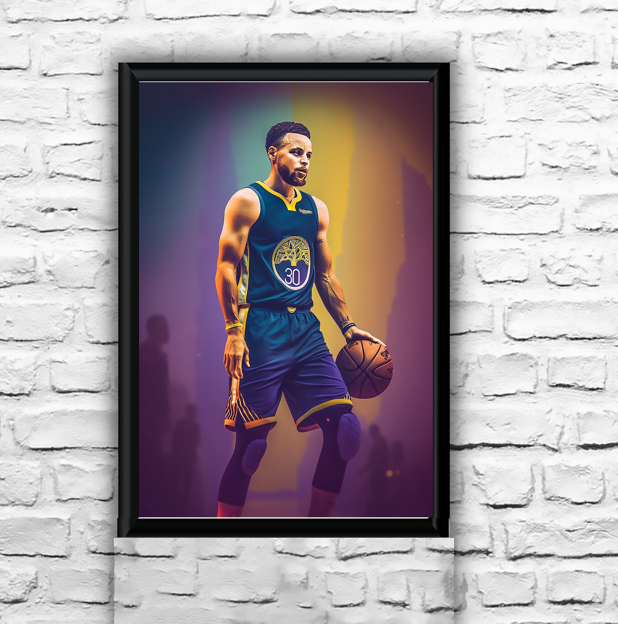  Stephen Curry Poster Canvas Wall Art Basketball Posters Bedroom  Office Wall Decor (20x30inch-No Frame,C): Posters & Prints