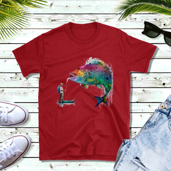 Fisherman Design - Tshirt Digital Print - Print on demand tshirt - Digital Download - Personalized Appareal