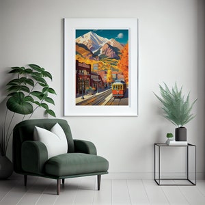 Colorado Poster - Colorado Print - Retro Travel Poster - Travel Gift - Digital Art
