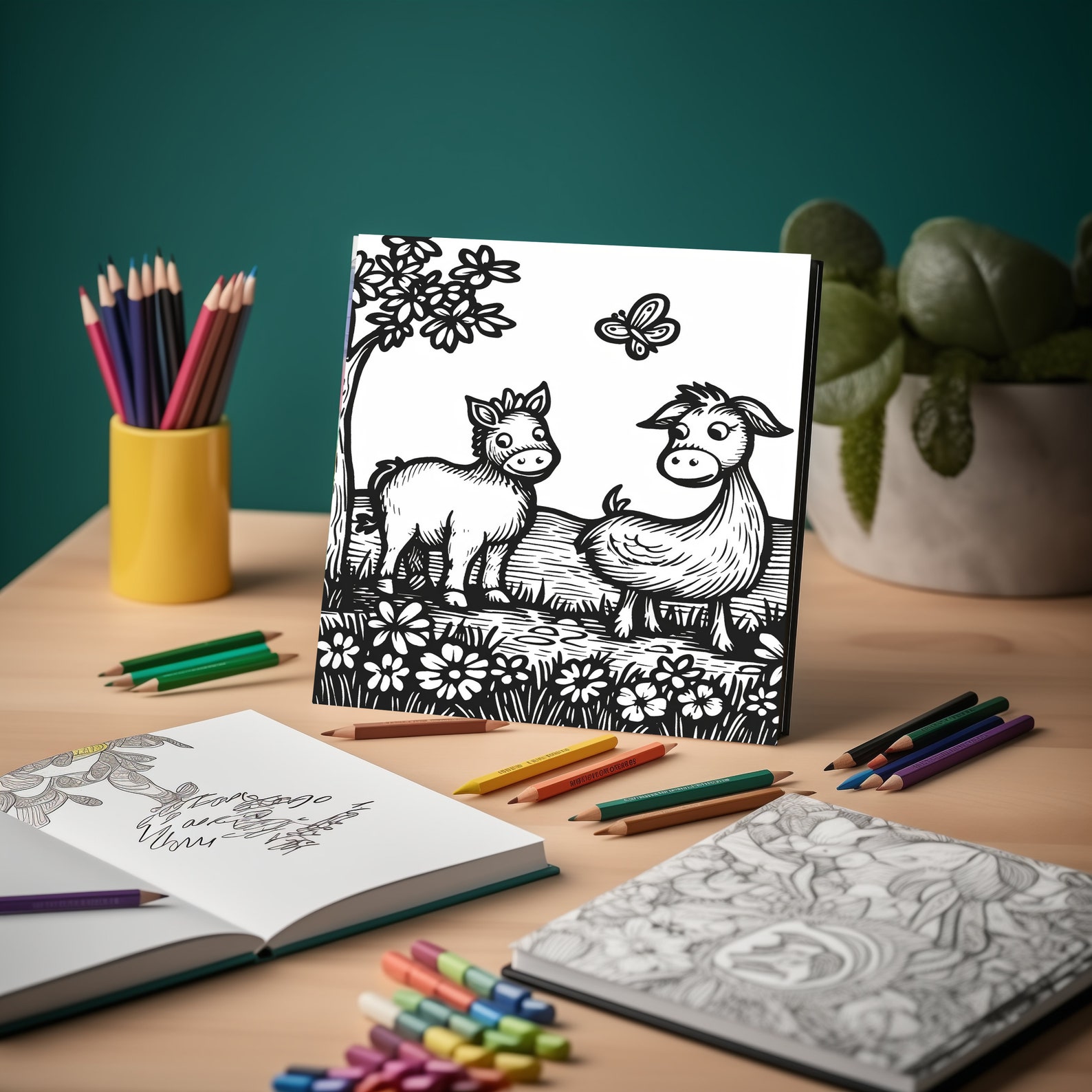 Kids Coloring Pages - Animal Coloring Page - Coloring Sheet - Printable ...