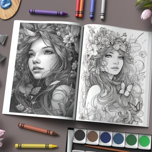 Fantasy Coloring Book - Printable Pages - Coloring sheets - Instant Download - PDF file - Coloring pages