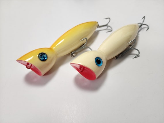 5.5 Bone Topwater Popper, Topwater Fishing Lures, Saltwater Popper, Custom  Fishing Lures, Surf Fishing Popper 