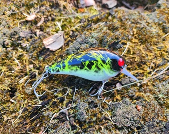 Premium 2.5&quot; Static Shock Squarebill Crankbait, Custom Fishing Lures, Bass Fishing lures, Bass Lures, Fishing Gifts