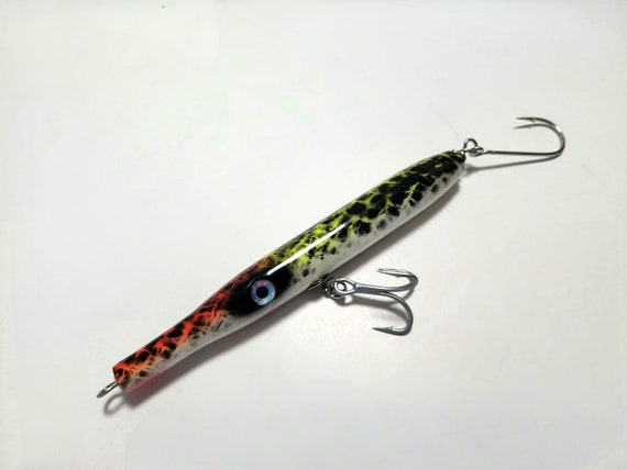 6.25 Slim Crush Needlefish, Custom Wood Fishing Lures, Saltwater