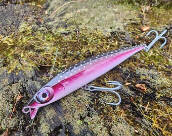 7&quot; Dark Tentacle MEGA Minnow, Jerkbait, Striped Bass Lures, Saltwater Lures, Custom Fishing Lures, Musky Lures, Surf Fishing Lures