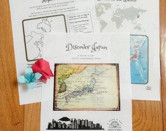 Currículo de Geografia do Japão, idades elementares, educação domiciliar e sala de aula, interdisciplinar, multi-idade, estudo de unidade, livros, vídeos, prático