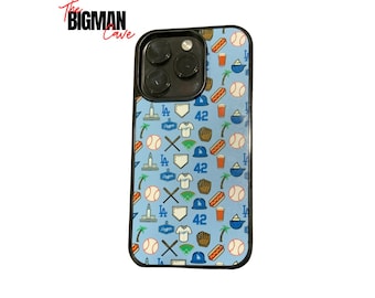 ITFDB Baseball Phone case iPhone 13 14 15 Pro Pro Max Plus Phone Case Dad Gift Baseball gifts Los Angeles Fathers Day Gift Ideas Guy Sports