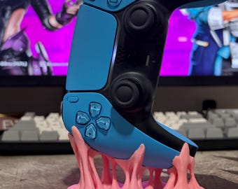 Sticky PS5 Controller stand bubble gum