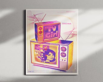 Pôster físico de TV Girl, impressão de TV Girl, arte personalizada de TV Girl, pôster musical de TV Girl, arte de álbum de TV Girl, música indie pop, decoração de parede de TV Girl