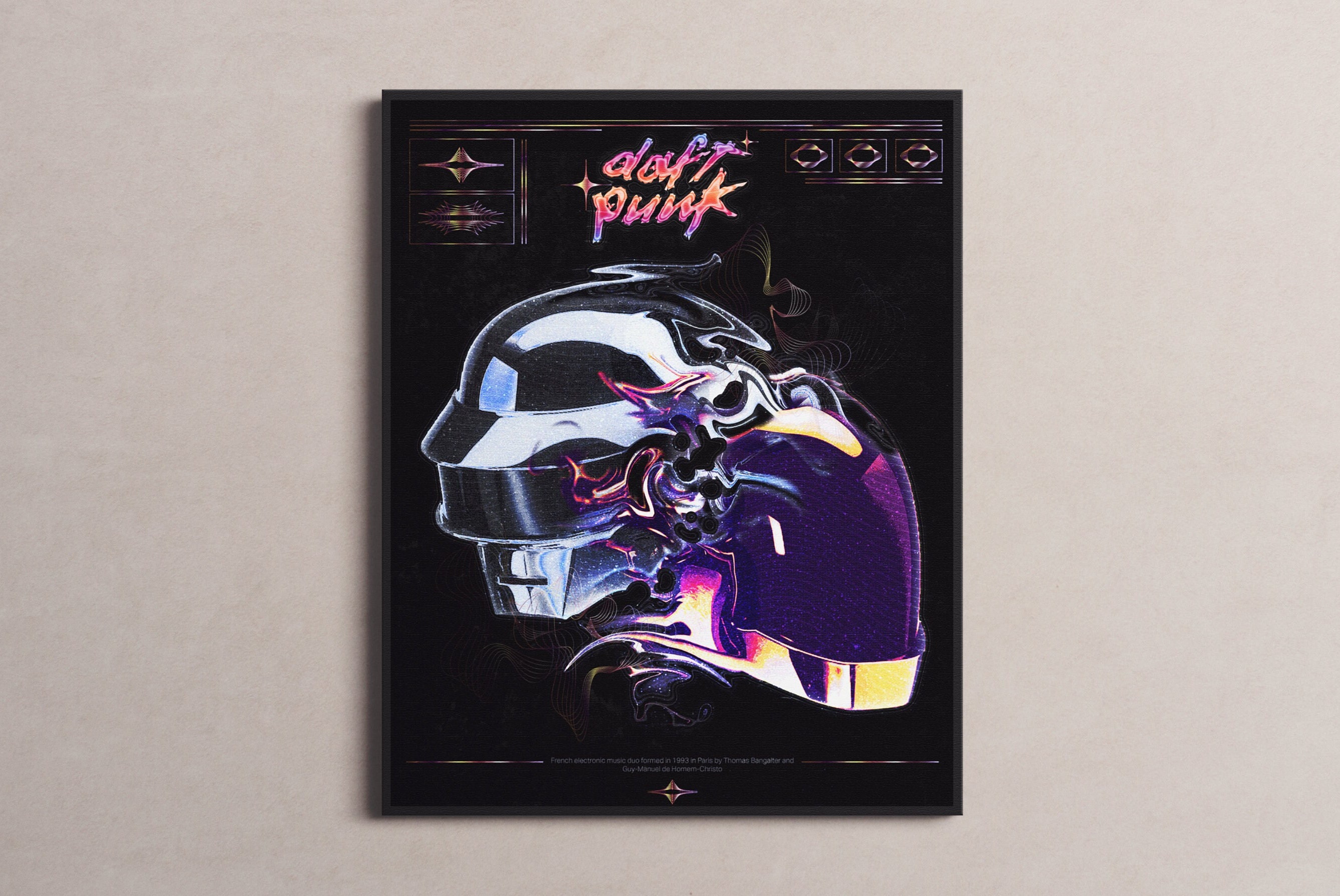 Daft Punk Poster - Etsy