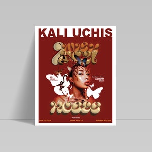 Kali Uchis - Roter Mond in der Venus druckbares Kunstwerk