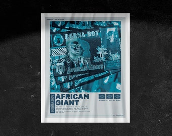 Póster del álbum African Giant de Burna Boy
