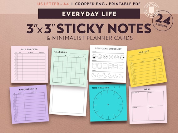 Sticky Notes Sizes