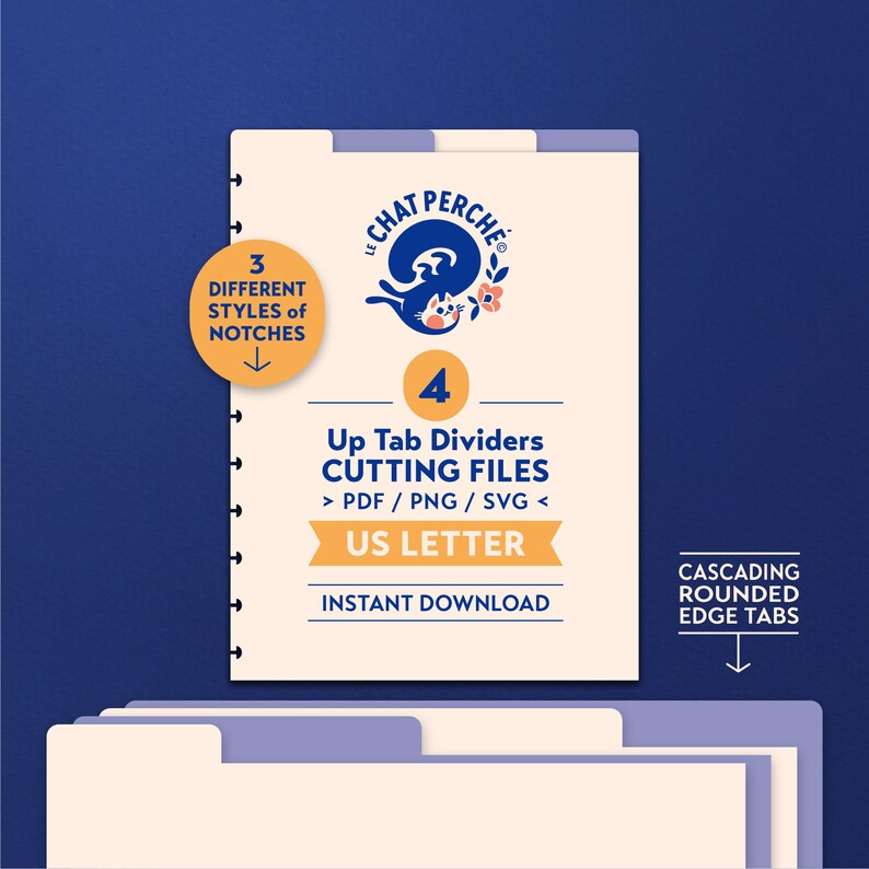04 Top Tab Dividers for LETTER Size Disc Bound Planner Die Etsy