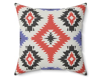 Geometric Southwestern Throw Pillow: Modern Home Decor Cushion