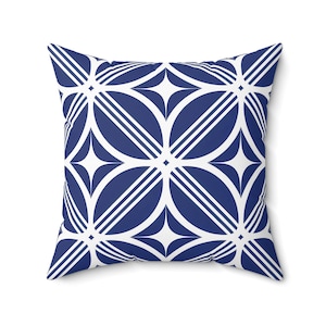 Nautical Pattern Decorative Pillow | Coastal Home Decor, Throw Pillow for Living Room, Bedroom, Housewarming Gift, Modern Accent Cushion