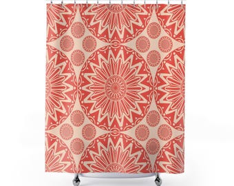 Boho Floral Shower Curtain: Colorful Bohemian Bathroom Decor