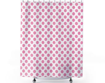 Pink Polka Dot Shower Curtain: Fun Bathroom Decor