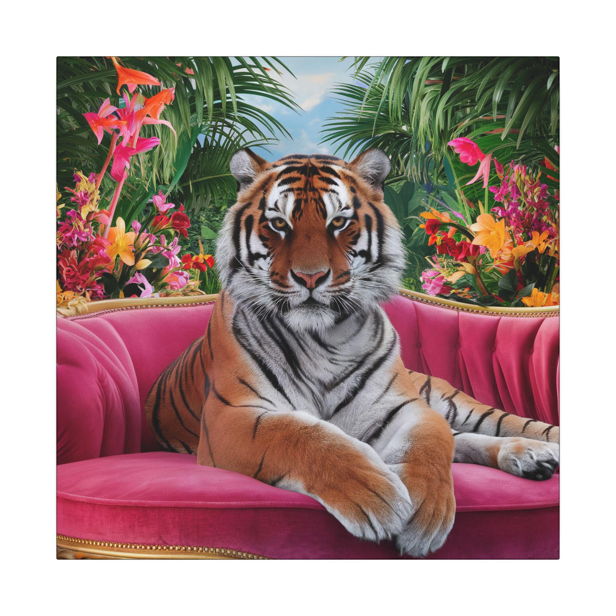 Lienzo de tigre vibrante: decoración selvática, un toque atrevido para la  sala de estar - Etsy México, image size:2048x2048