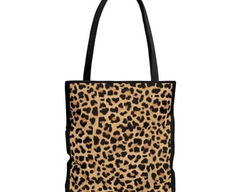 Leopard Print Canvas Tote Bag: Reusable Shopper