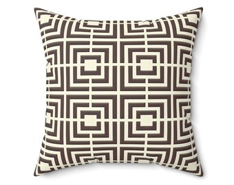 Geometric Pattern Throw Pillow: Modern Home Decor Accent Cushion