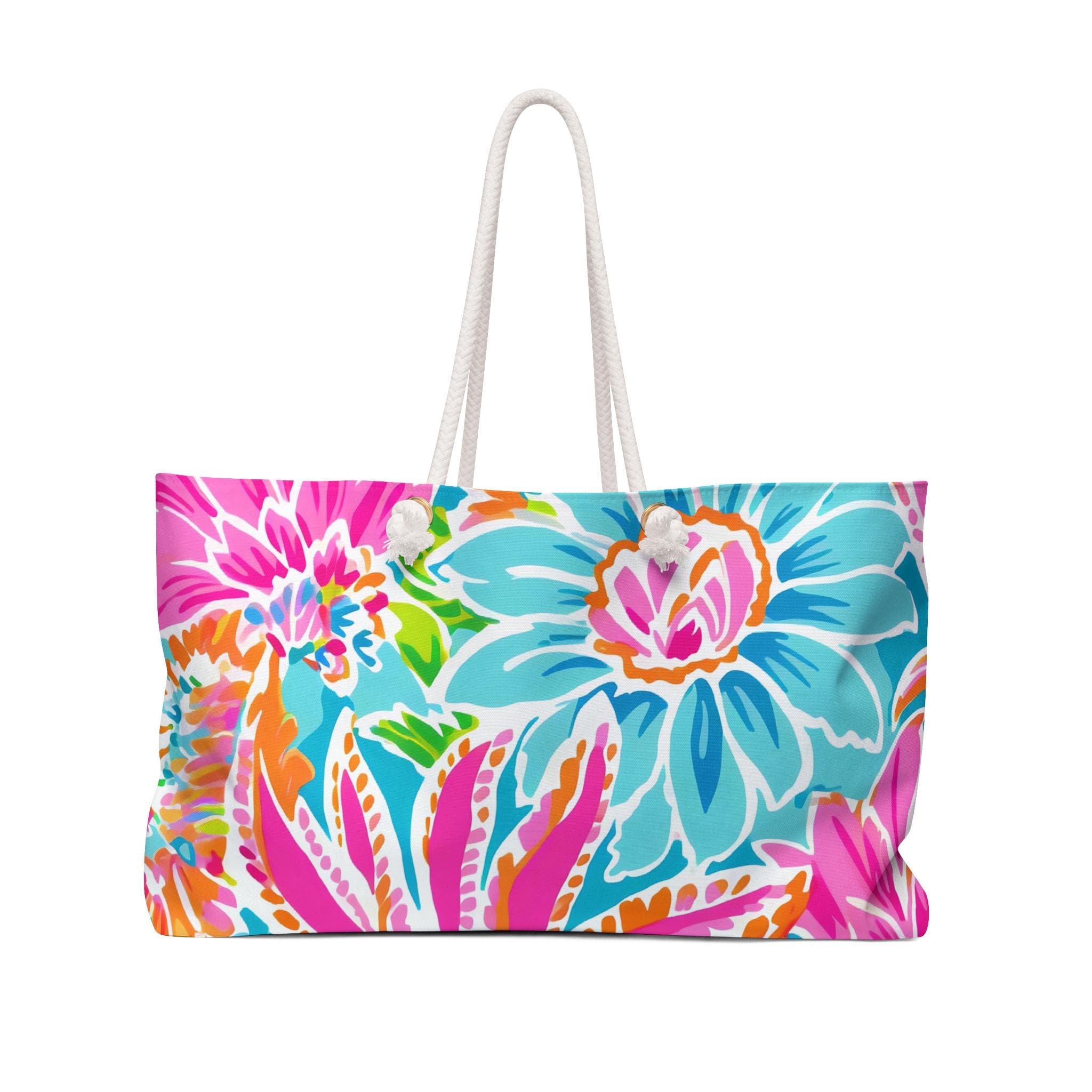 Floral Weekender Bag: Vibrant Travel Tote, Beach Accessory