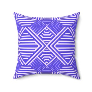 Vibrant Purple and White Geometric Accent Pillow, Decorative Pillow, Home Decor, Couch Cushion, Modern Pillow, Throw Pillow, Gift Idea