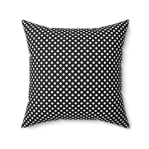 Polka Dot Throw Pillow: Modern Black and White Home Decor