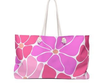 Floral Weekender Bag: Vibrant Travel Tote, Beach Bag