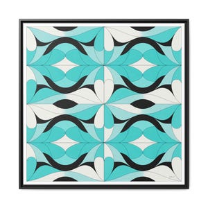 Framed Abstract Art Print: Modern Geometric Wall Decor
