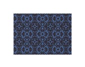 Blue and Black Stylish Outdoor Rug for Patios, Decks, and Porches, Durable Decorative Mat, Outdoor Living Essentials, Seasonal Decorations