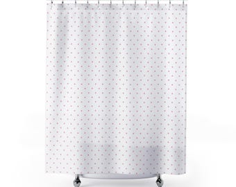 Pink Polka Dot Shower Curtain: Chic Bathroom Decor