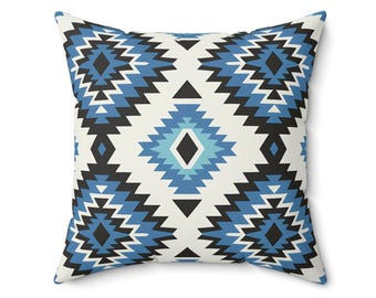 Geometric Throw Pillow: Boho Tribal Accent Cushion, Modern Decor