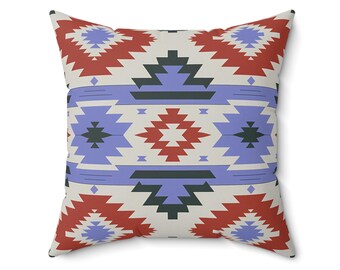Bohemian Aztec Pillow: Colorful Tribal Home Decor Cushion