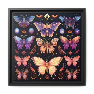 Bunter Schmetterling Kunstdruck, gerahmte Wanddekoration, Schmetterling Liebhaber Geschenk, Natur Wand Kunst, feminine Wohnkultur, Einzigartiges Geburtstagsgeschenk