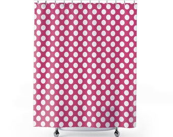 Pink Polka Dot Shower Curtain: Vibrant Bathroom Decor