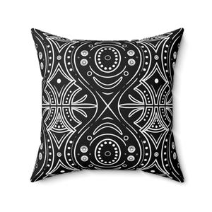Chic Geometric Pillow, Decorative Accent Pillow, Modern Home Decor, Black White Throw Pillow, Stylish Couch Cushion
