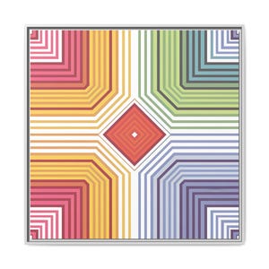 Geometric Framed Canvas Art: Modern Abstract Wall Decor