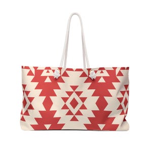 Bolsa de fin de semana estilo suroeste: bolso de viaje con estampado geométrico